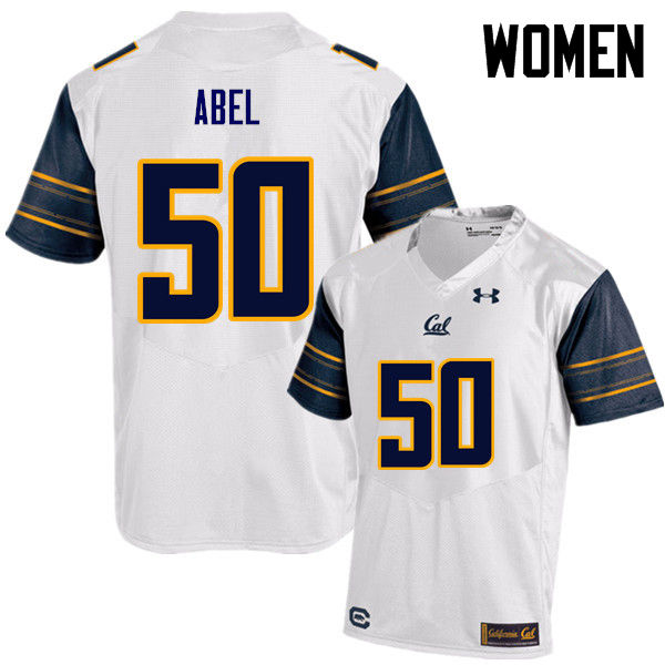 Women #50 Hunter Abel Cal Bears (California Golden Bears College) Football Jerseys Sale-White - Click Image to Close